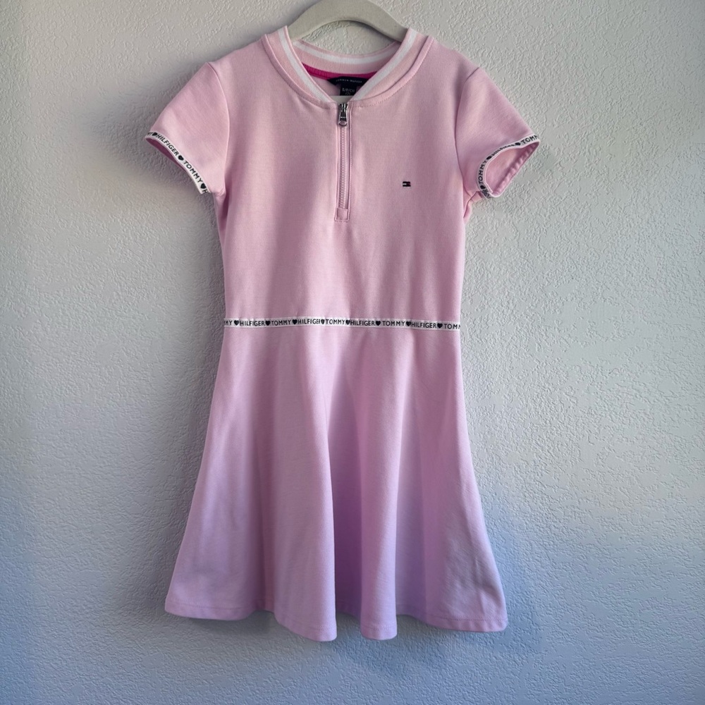 Tommy Hilfiger Light Pink Short Sleeve Polo Dress. Size Kid’s 7. - Picture 3 of 13